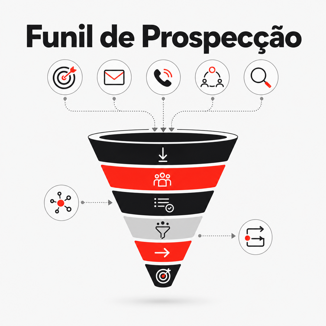 Funil de vendas vs funil de prospecção: onde quebra