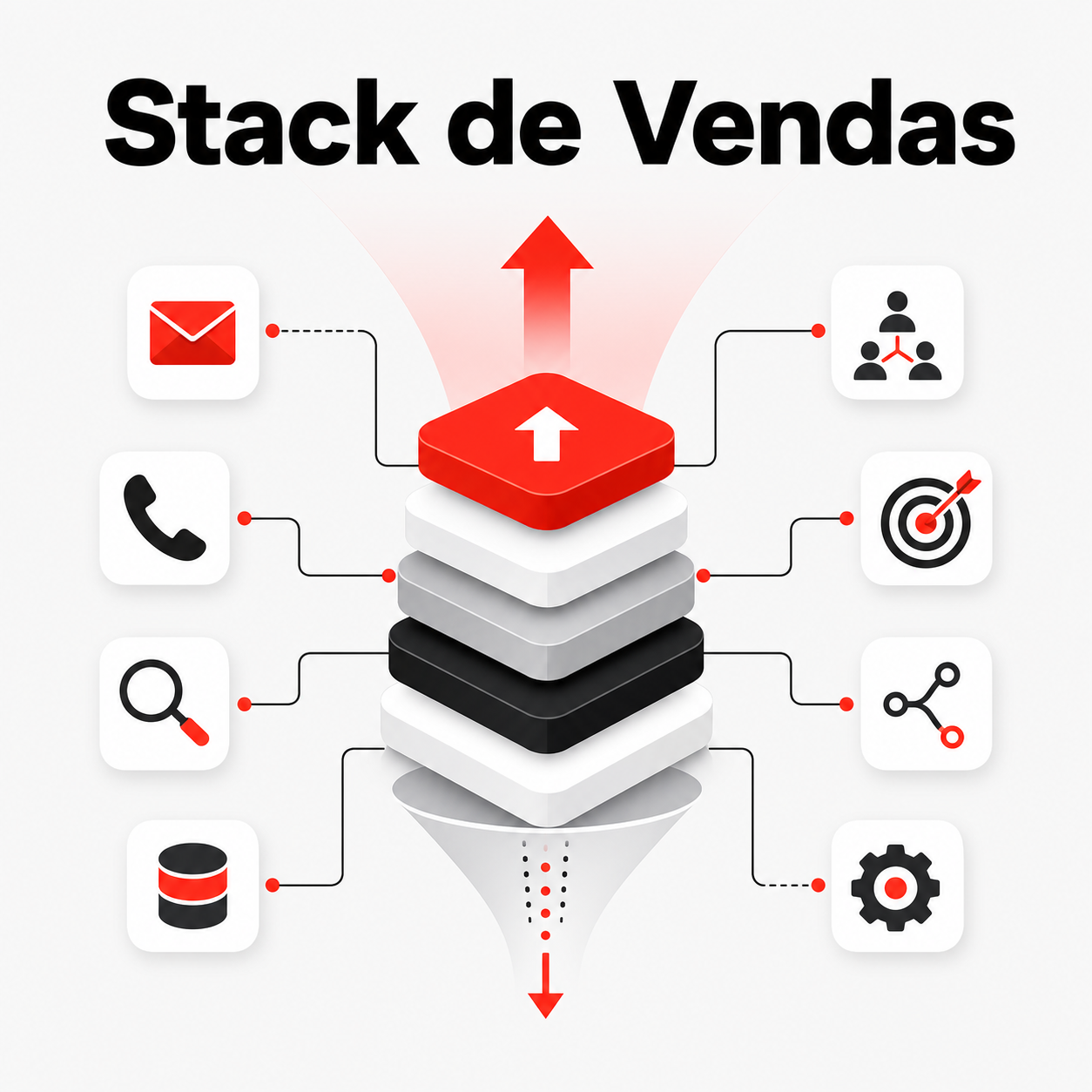 Stack de tecnologia para vendas sem bagunça